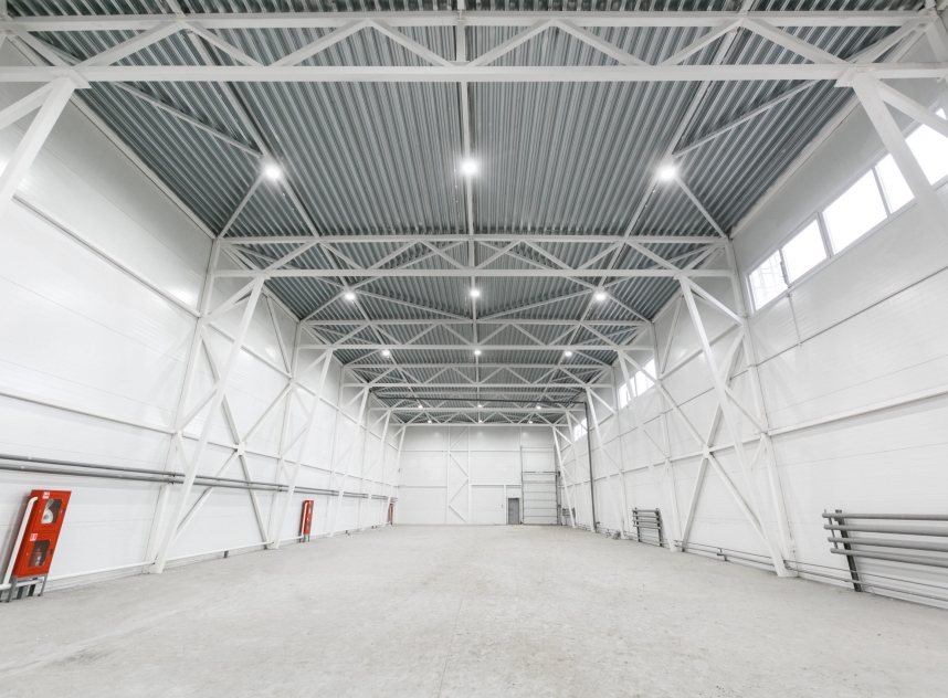 Interior of empty warehouse