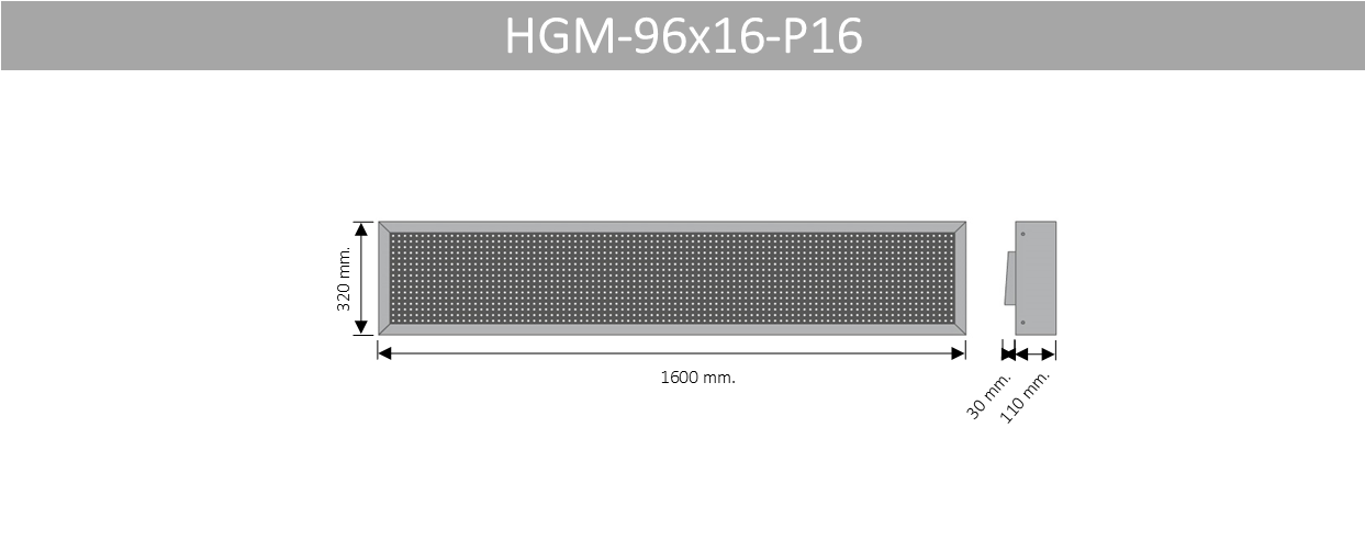 HGM 96X16 P16