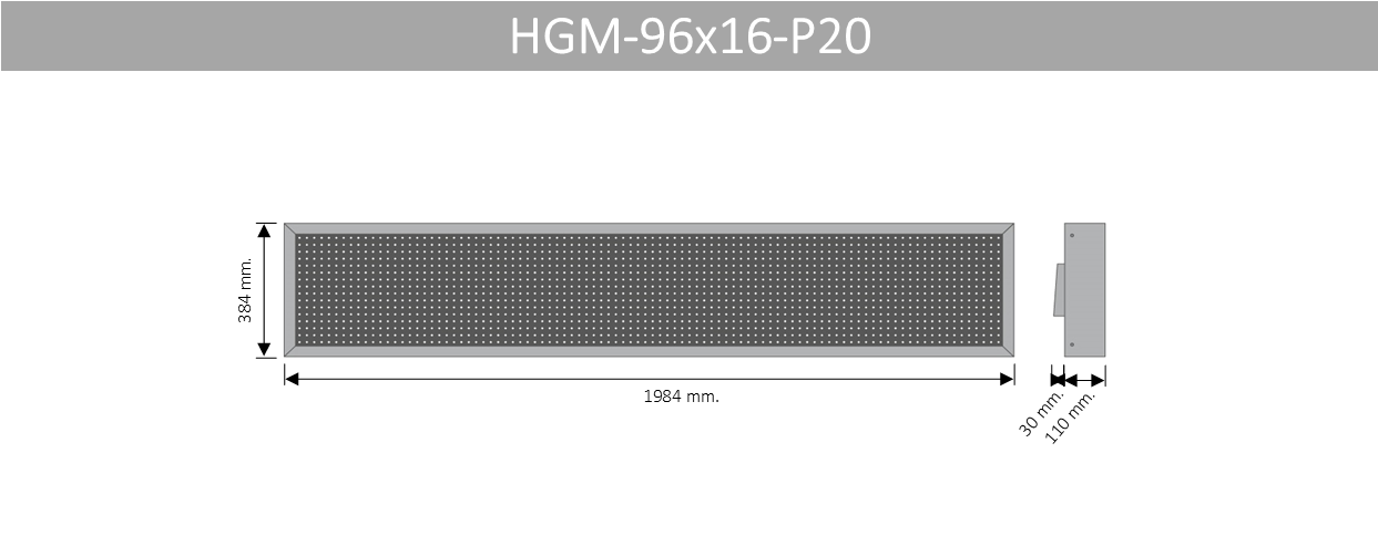 HGM 96X16 P20